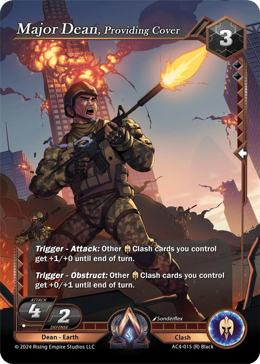 Major Dean, Providing Cover